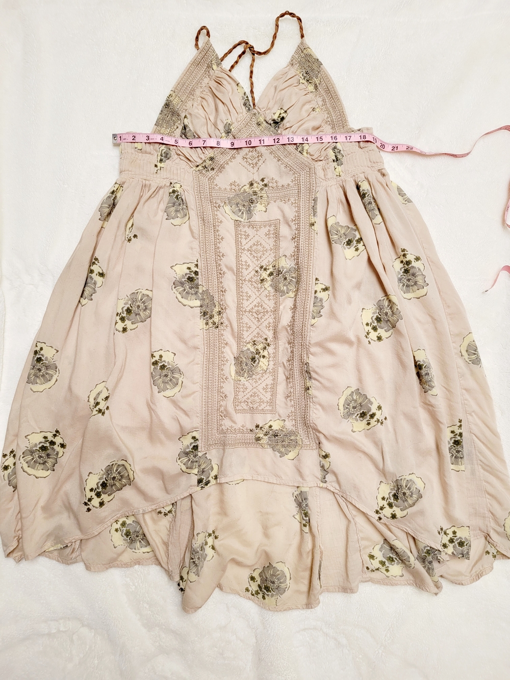 Free People Beige Floral Backless Dress - Picture 5 of 6